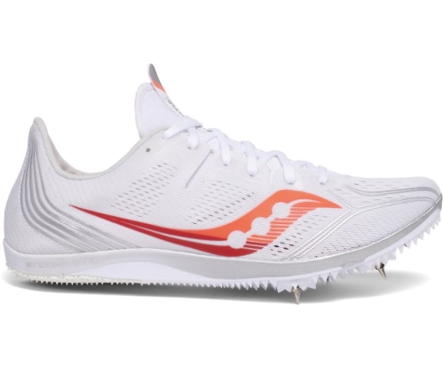 Tenis Saucony Endorphin 3 Mujer Zapatillas Running Blancas / Rojas México MX-927-MU
